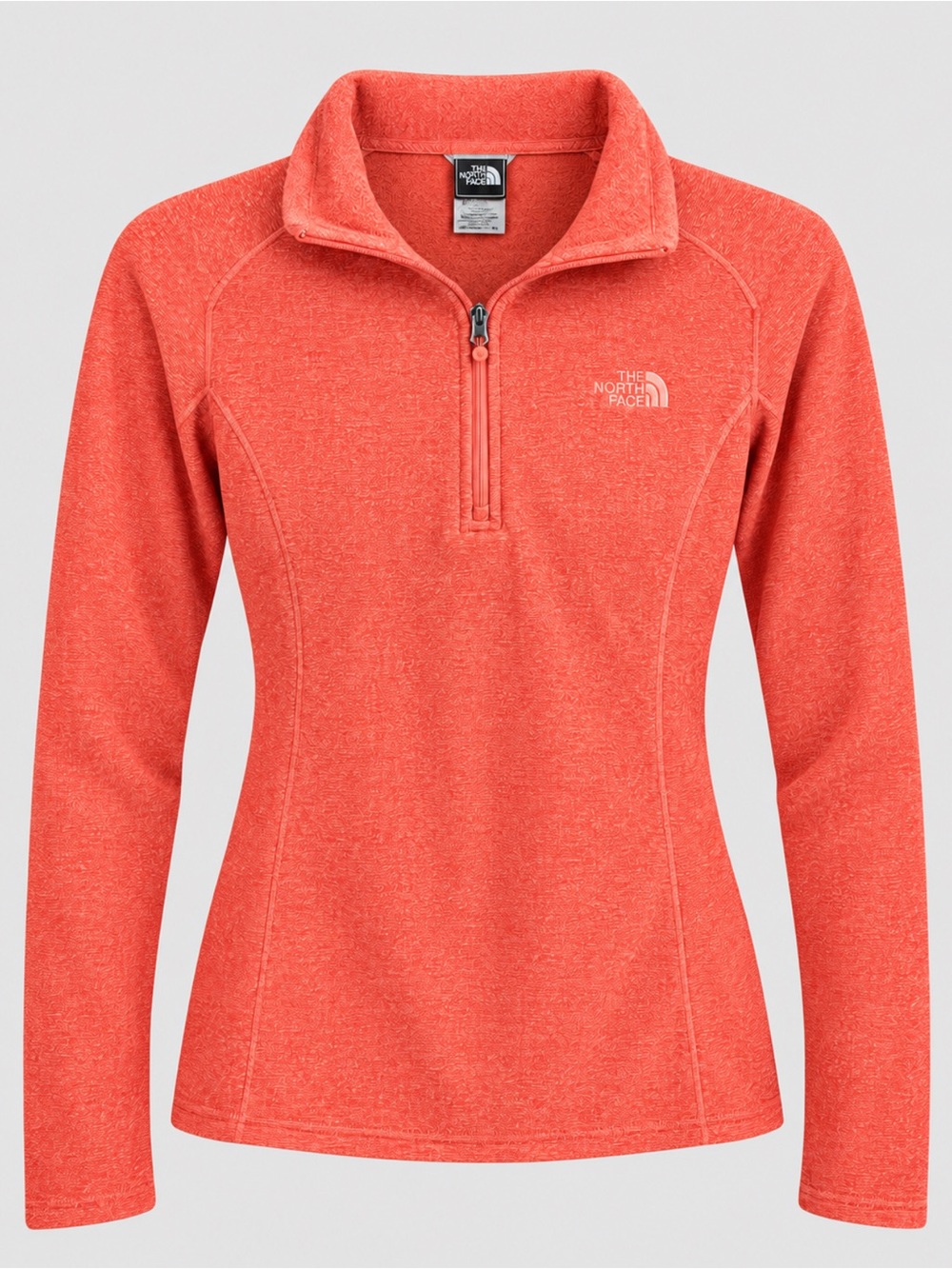 The North Face Women’s Glacier Polartec Quarter-Zip Orange Coral Fleece size XS